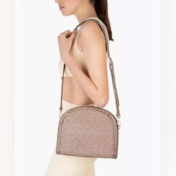 ERIC JAVITS  Dome Zip Latte Handbag - Picture 2 of 16